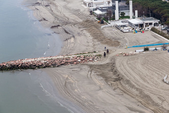 Oblique view of Lido delle Nazioni in the state Emilia Romagna, Italy