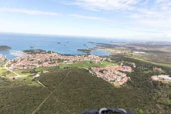 Aerial photograpy of Vrsar in the state Gespanschaft Istrien, Croatia