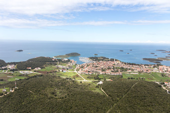 Oblique view of Vrsar in the state Gespanschaft Istrien, Croatia