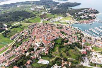 Vrsar in the state Gespanschaft Istrien, Croatia from the plane