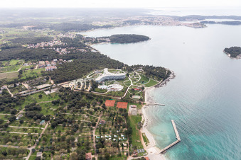Aerial view of Rovinj in the state Gespanschaft Istrien, Croatia