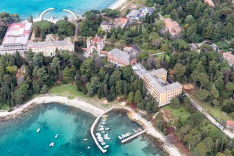 Rovinj in the state Gespanschaft Istrien, Croatia from the drone perspective