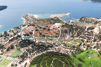 Vrsar in the state Gespanschaft Istrien, Croatia from a drone