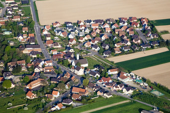 Oblique view of Scheibenhardt in Scheibenhard in the state Bas-Rhin, France