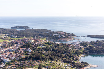 Aerial view of Stancija Valkanela in the state Gespanschaft Istrien, Croatia