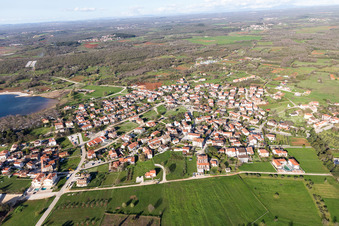 Aerial view of Funtana in the state Gespanschaft Istrien, Croatia
