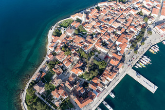 Aerial photograpy of Poreč in the state Gespanschaft Istrien, Croatia