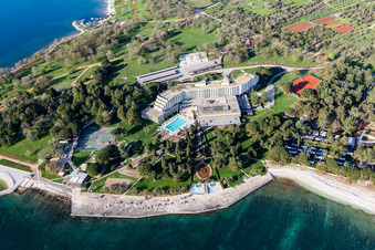 Poreč in the state Gespanschaft Istrien, Croatia seen from above