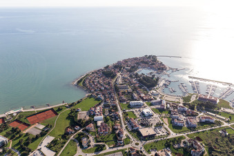 Aerial view of Karpinjan in the state Gespanschaft Istrien, Croatia