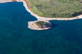 Aerial view of Sveti Ivan in the state Gespanschaft Istrien, Croatia