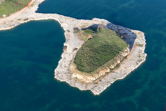 Oblique view of Umag in the state Gespanschaft Istrien, Croatia