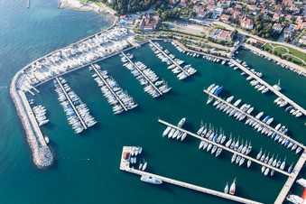 Umag in the state Gespanschaft Istrien, Croatia seen from above