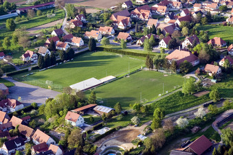 Seebach in the state Bas-Rhin, France from above
