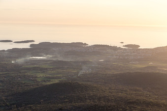 Rovinj in the state Gespanschaft Istrien, Croatia from the plane