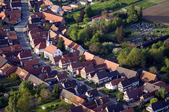 Seebach in the state Bas-Rhin, France seen from above