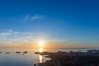 Bird's eye view of Polari in the state Gespanschaft Istrien, Croatia