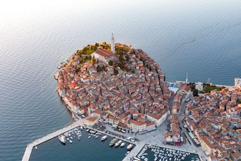 Rovinj in the state Gespanschaft Istrien, Croatia seen from a drone