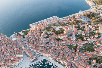 Aerial view of Rovinj in the state Gespanschaft Istrien, Croatia