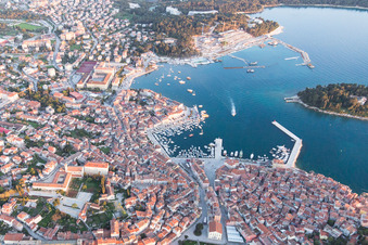 Rovinj in the state Gespanschaft Istrien, Croatia seen from above