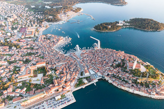 Rovinj in the state Gespanschaft Istrien, Croatia from the plane