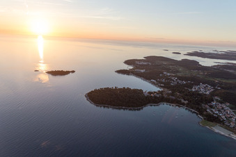 Rovinj in the state Gespanschaft Istrien, Croatia from the drone perspective
