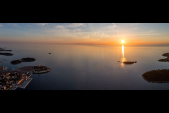Rovinj in the state Gespanschaft Istrien, Croatia from a drone