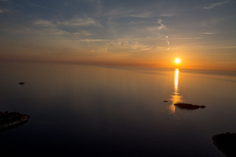 Aerial view of Rovinj in the state Gespanschaft Istrien, Croatia