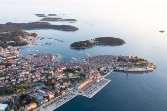 Rovinj in the state Gespanschaft Istrien, Croatia from above