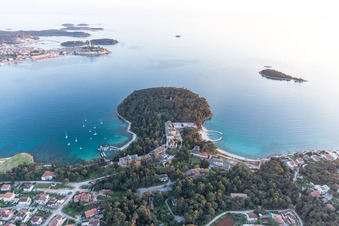 Rovinj in the state Gespanschaft Istrien, Croatia seen from above