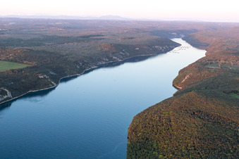 Oblique view of Vrsar in the state Gespanschaft Istrien, Croatia
