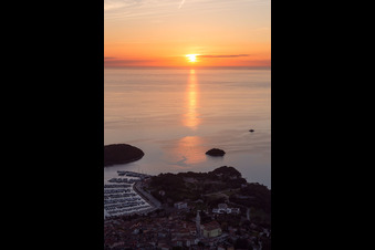 Vrsar in the state Gespanschaft Istrien, Croatia seen from above