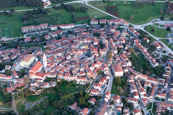 Vrsar in the state Gespanschaft Istrien, Croatia from the plane