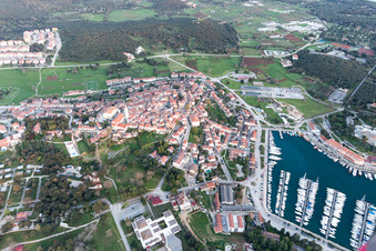 Bird's eye view of Vrsar in the state Gespanschaft Istrien, Croatia