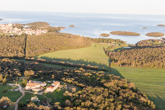 Stancija Valkanela in the state Gespanschaft Istrien, Croatia from the plane