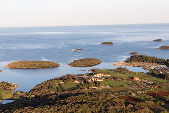 Drone recording of Stancija Valkanela in the state Gespanschaft Istrien, Croatia