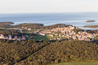 Aerial view of Stancija Valkanela in the state Gespanschaft Istrien, Croatia
