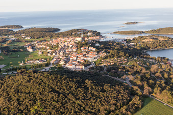 Aerial photograpy of Stancija Valkanela in the state Gespanschaft Istrien, Croatia