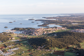 Drone image of Vrsar in the state Gespanschaft Istrien, Croatia