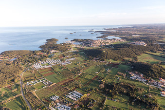 Vrsar in the state Gespanschaft Istrien, Croatia from the drone perspective