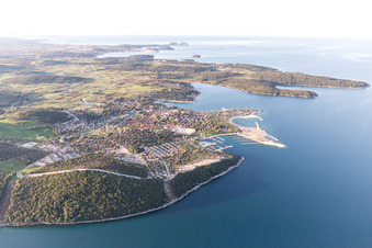 Vrsar in the state Gespanschaft Istrien, Croatia from a drone