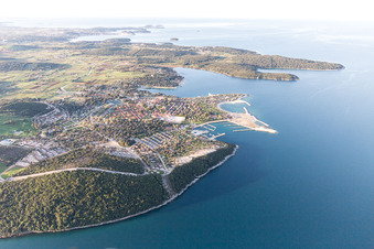 Vrsar in the state Gespanschaft Istrien, Croatia seen from a drone