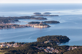 Oblique view of Vrsar in the state Gespanschaft Istrien, Croatia