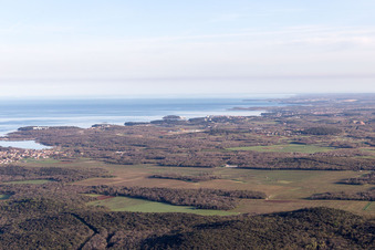 Aerial view of Flengi in the state Gespanschaft Istrien, Croatia