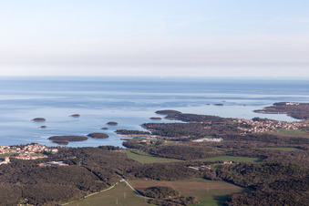 Oblique view of Flengi in the state Gespanschaft Istrien, Croatia