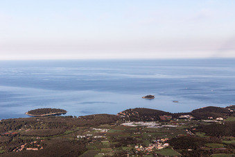 Vrsar in the state Gespanschaft Istrien, Croatia viewn from the air