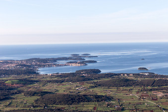 Aerial photograpy of Vrsar in the state Gespanschaft Istrien, Croatia