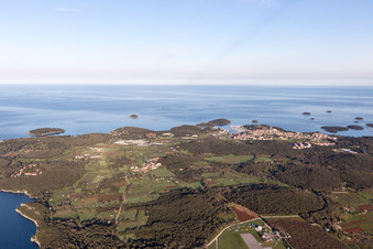 Bird's eye view of Vrsar in the state Gespanschaft Istrien, Croatia