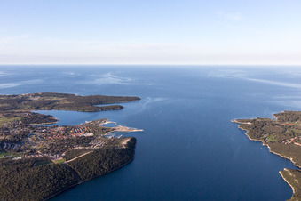 Drone image of Vrsar in the state Gespanschaft Istrien, Croatia
