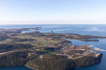 Vrsar in the state Gespanschaft Istrien, Croatia from a drone