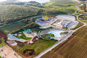 Poreč in the state Gespanschaft Istrien, Croatia from the plane